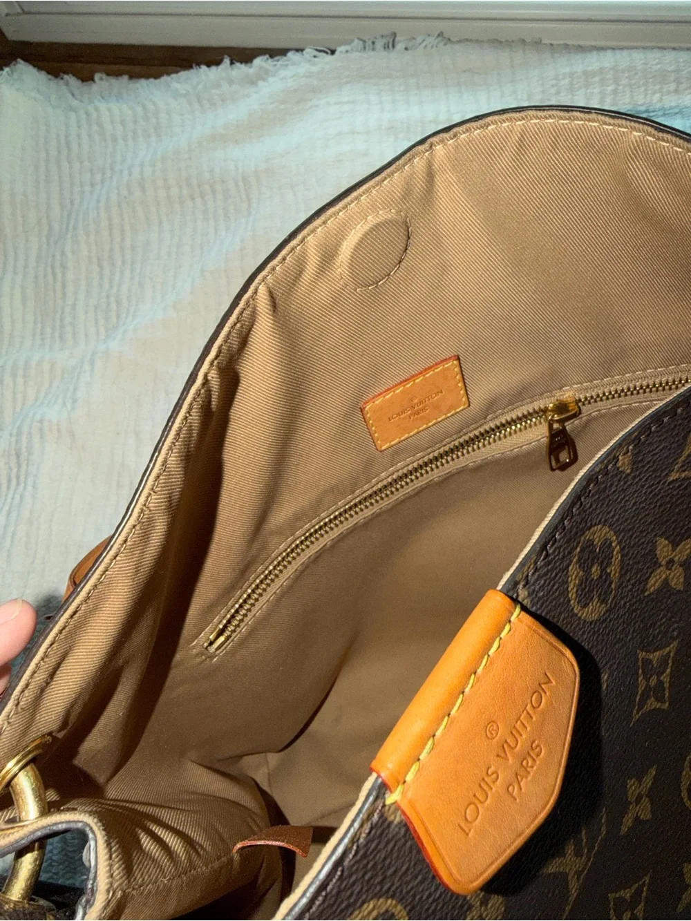 Louis Vuitton Brown Monogram Canvas Hobo Bag